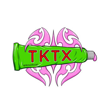 Pegatinas de TKTX Oficial Numbing Cream (Tribal verde)