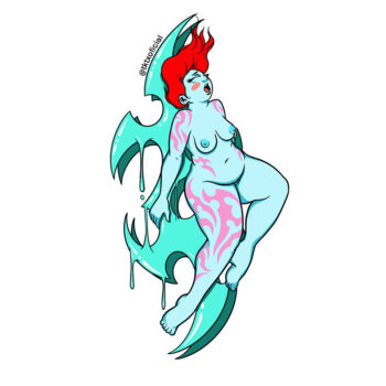 Pegatinas de TKTX Oficial Numbing Cream (Tribal azul)