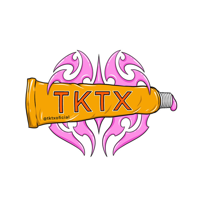 Pegatinas de TKTX Oficial Numbing Cream (Tribal naranja)